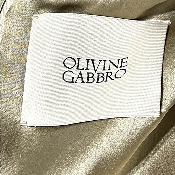 Olivine Gabbro Woman Long Sleeve Neutral Evening Dress Size 8 - Picture 10 of 16